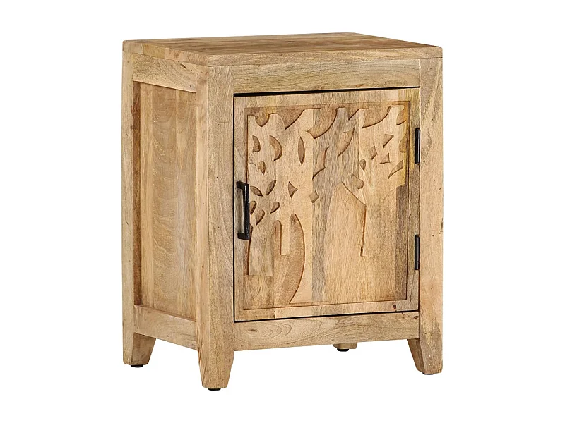 Table de chevet 40x30x50 cm Bois de manguier massif