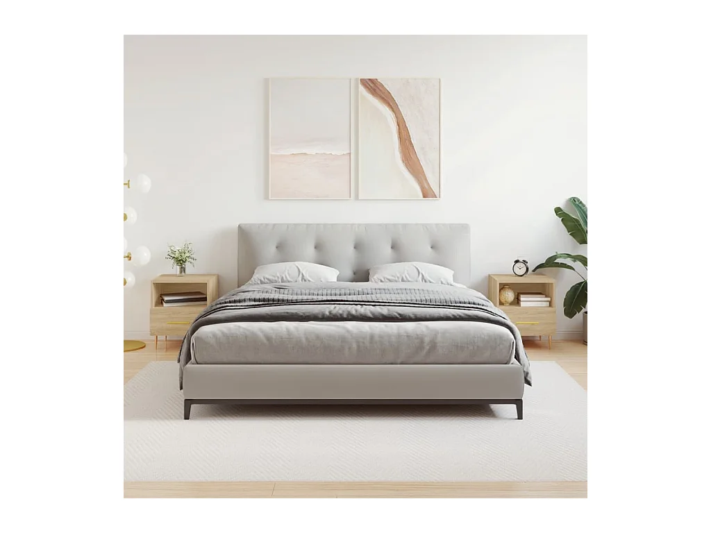 Nachtkastjes 2 st 40x35x47,5 cm bewerkt hout sonoma eikenkleur