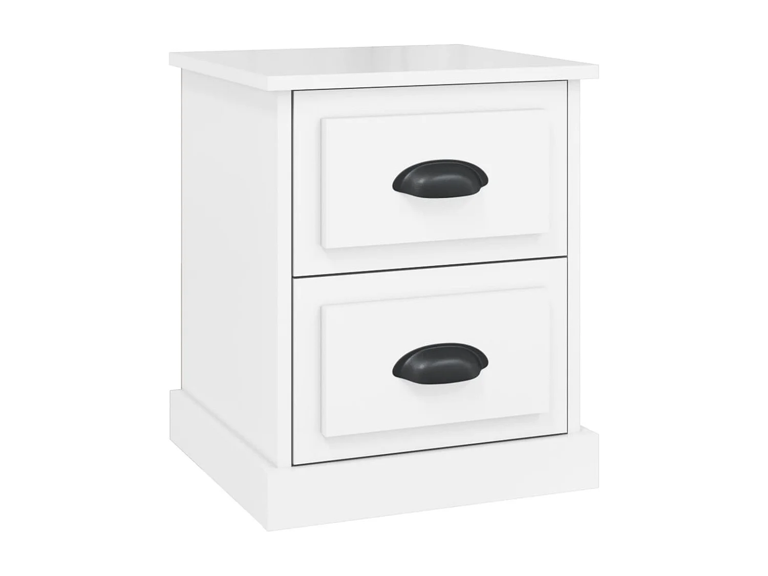 Table de chevet blanc brillant 39x39x47,5 cm Bois d’ingénierie