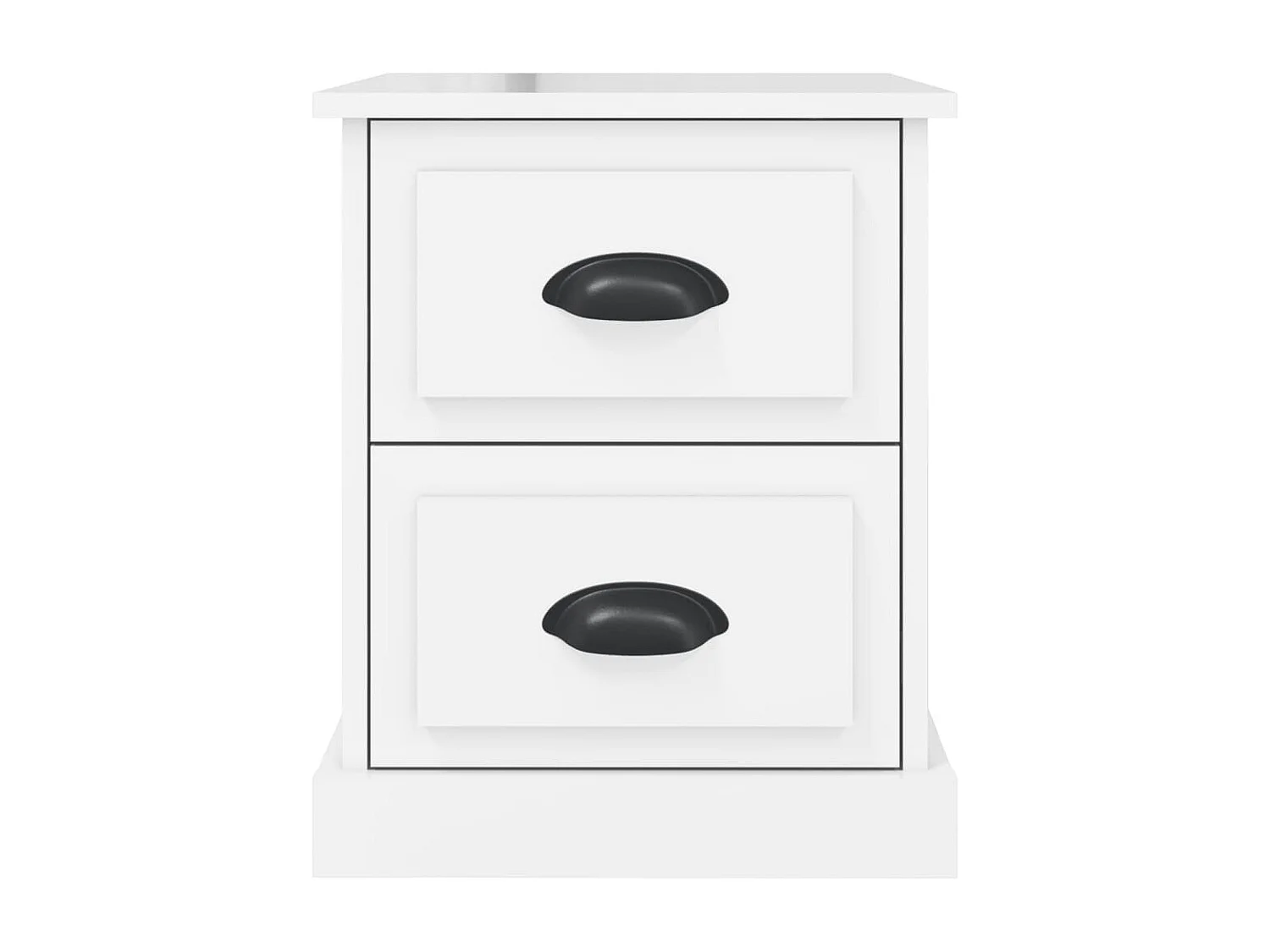 Table de chevet blanc brillant 39x39x47,5 cm Bois d’ingénierie