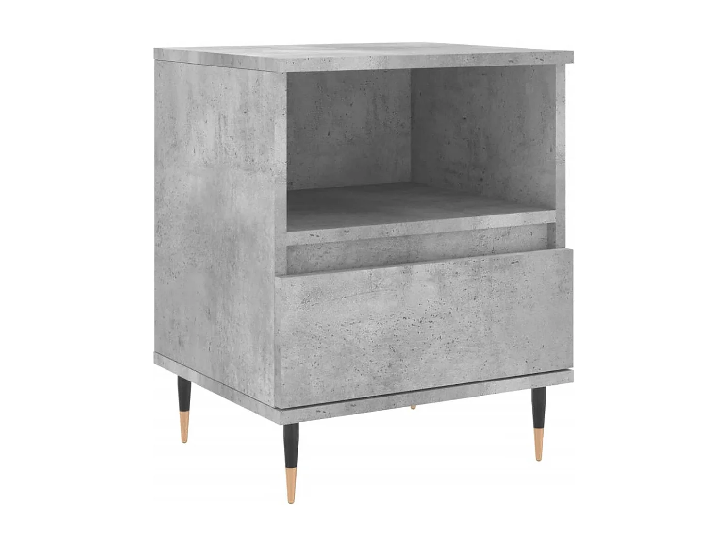 Table de chevet gris béton 40x35x50 cm bois d’ingénierie