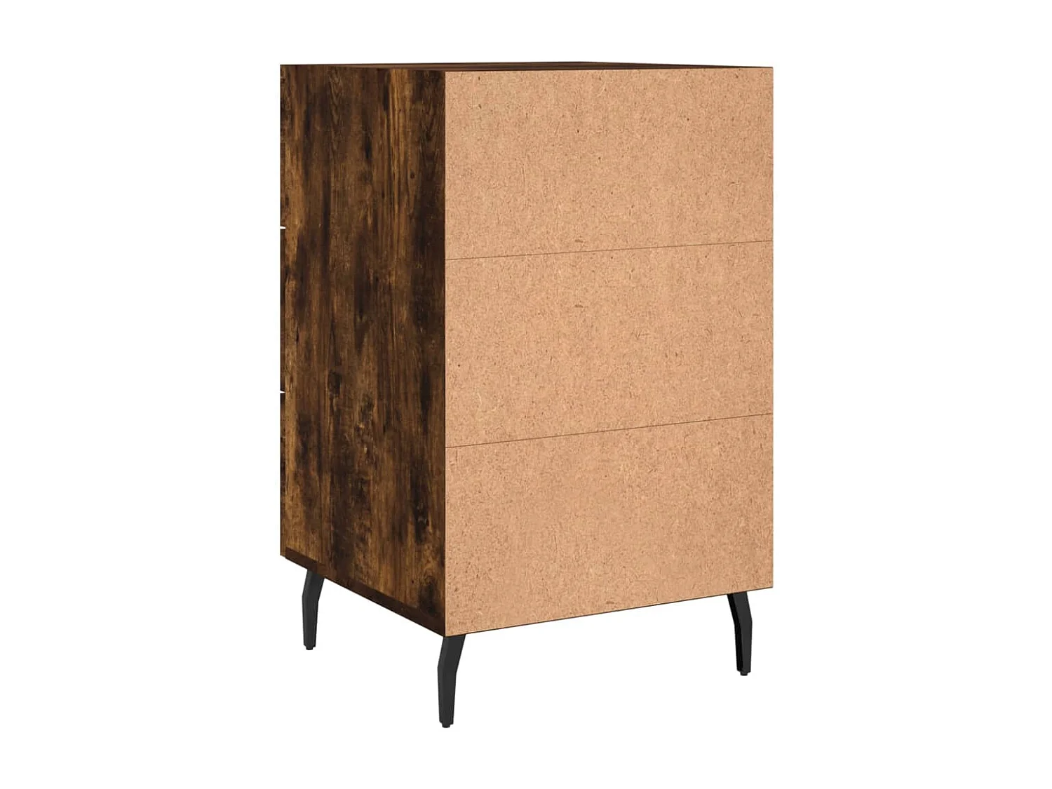 Table de chevet chêne fumé 40x40x66 cm bois d'ingénierie