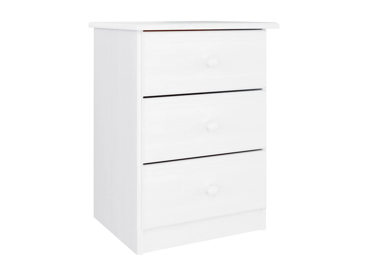 Mesita de noche ALTA madera maciza de pino blanco 41x35x55 cm