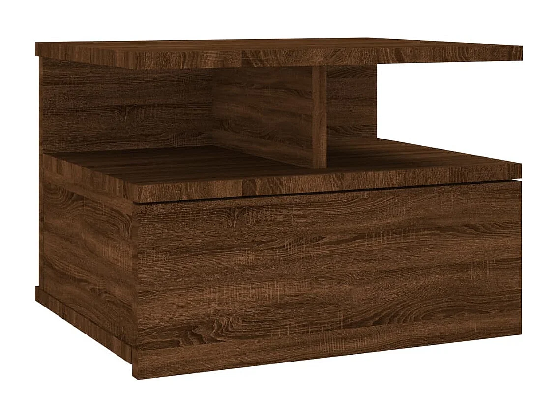 Table de chevet flottante Chêne marron 40x31x27 cm