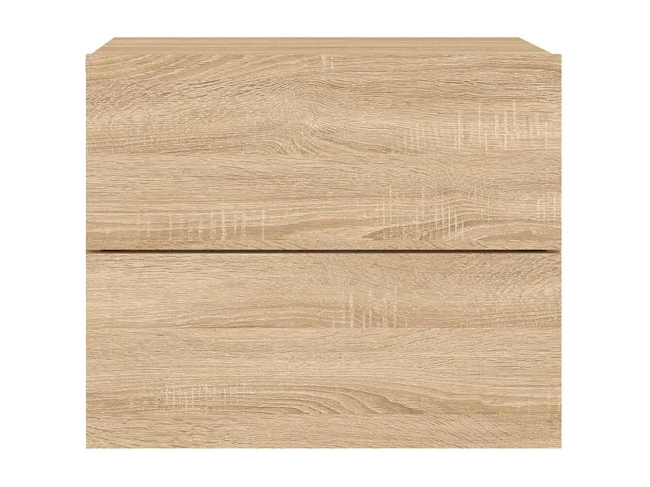 Tables de chevet murales avec lumières LED 2 pièces chêne sonoma