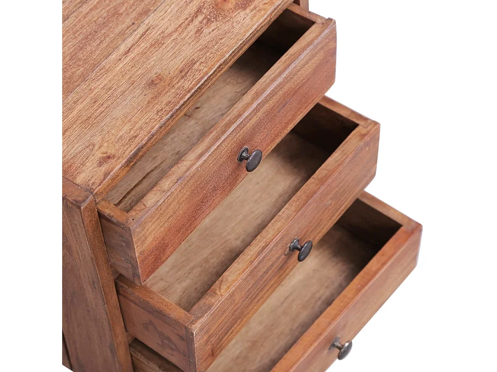 Table de chevet avec 3 tiroirs 35x25x35 cm Bois de récupération
