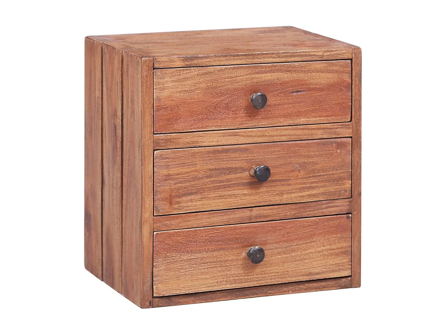 Table de chevet avec 3 tiroirs 35x25x35 cm Bois de récupération