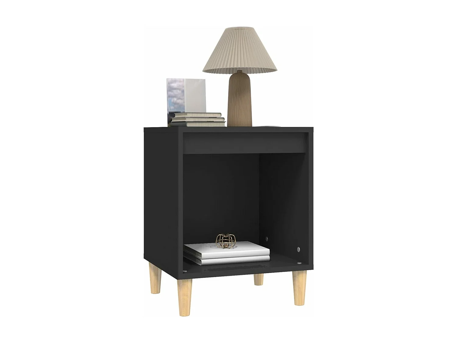 Table de chevet Noir 40x35x50 cm Bois d’ingénierie