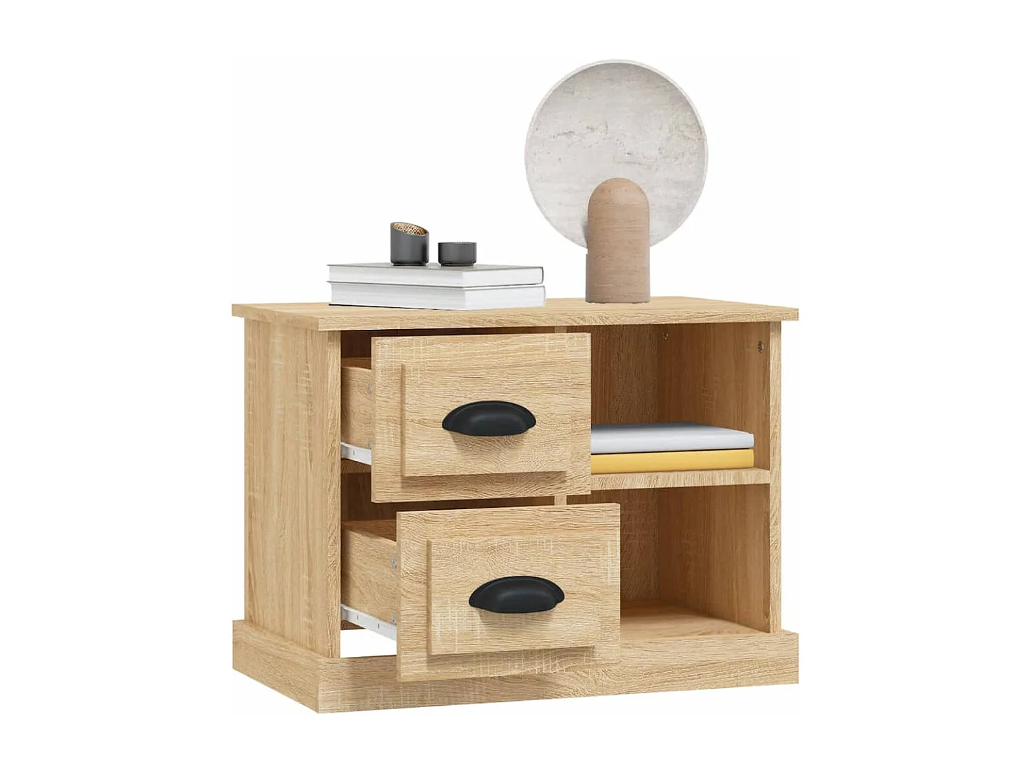 Table de chevet chêne sonoma 60x35,5x45 cm