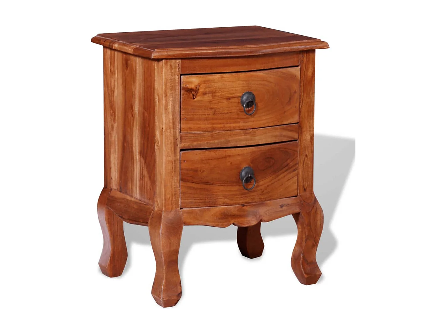 Table de chevet avec tiroirs Bois d'acacia massif