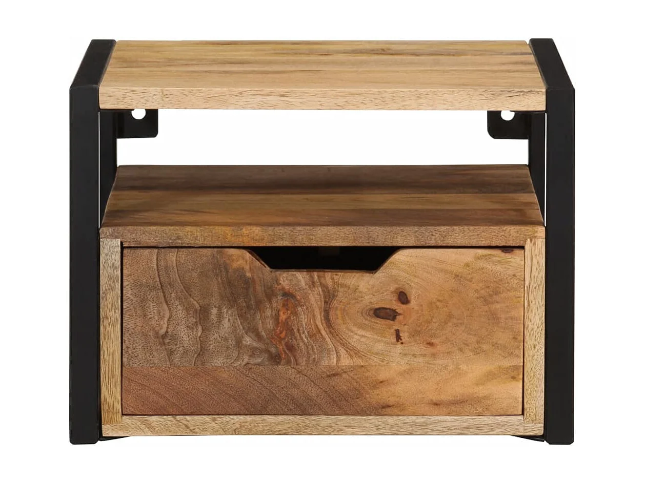 Table de chevet murale 35x35x25 cm bois d'acacia solide