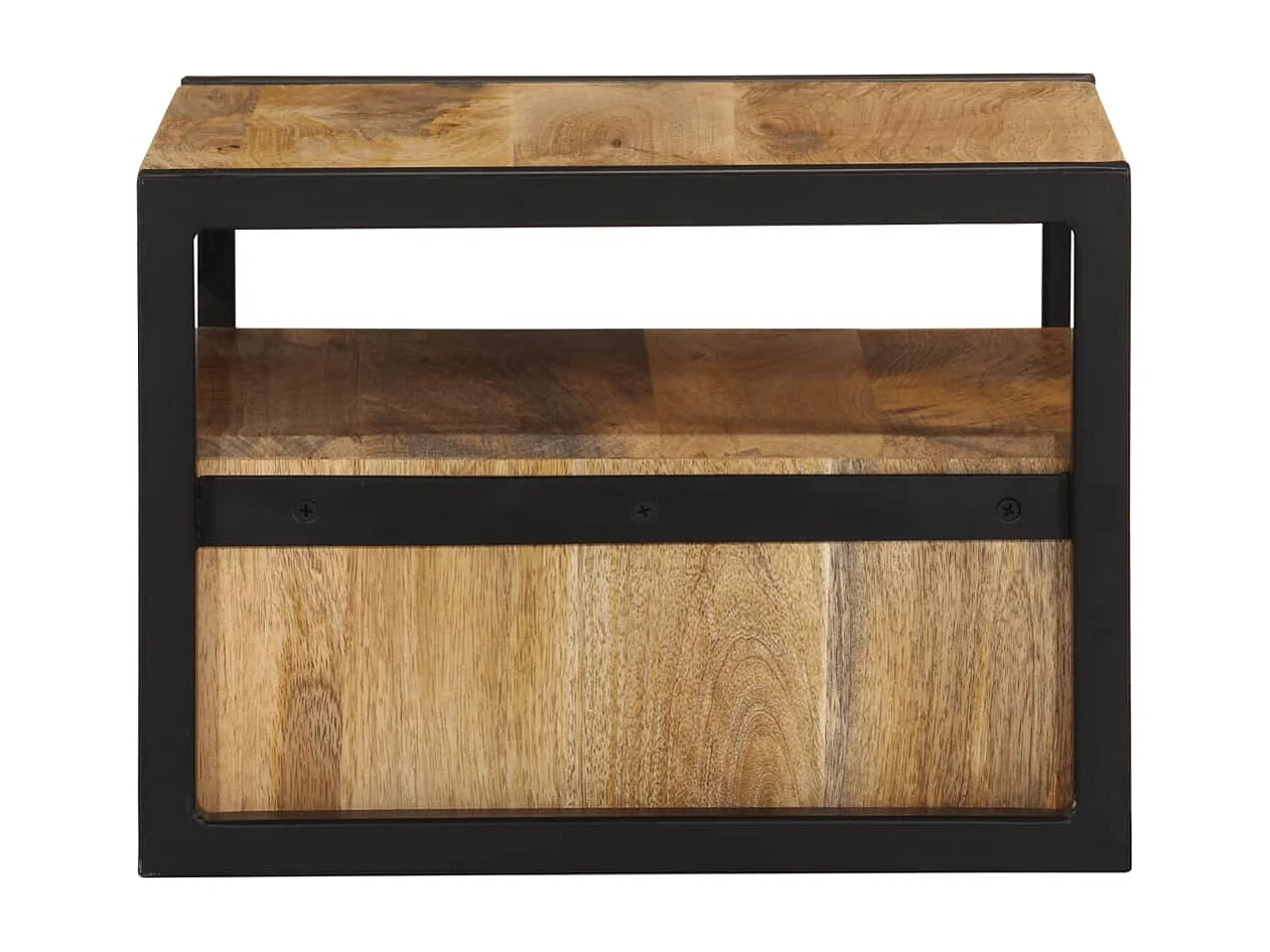 Table de chevet murale 35x35x25 cm bois d'acacia solide