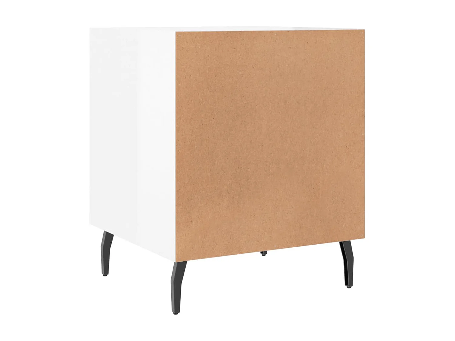 Mesa de cabeceira 40x40x50cm derivados madeira branco brilhante