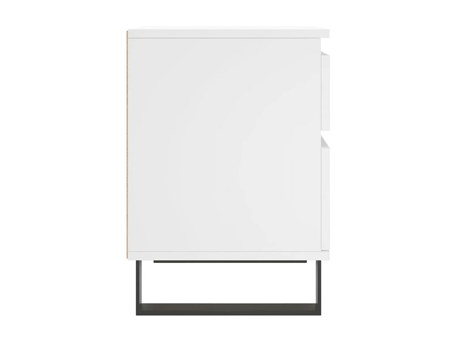 Mesita de noche madera contrachapada blanco 40x35x50 cm