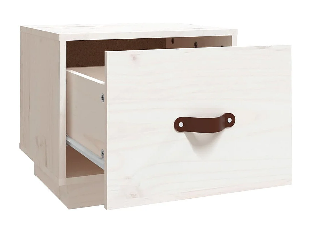 Tables de chevet 2 pièces Blanc 40x34x35 cm Bois de pin massif