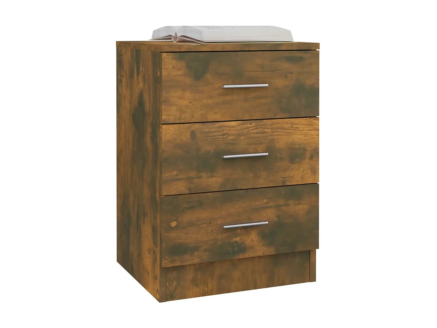 Mesa cabeceira 38x35x56 cm derivados de madeira carvalho fumado