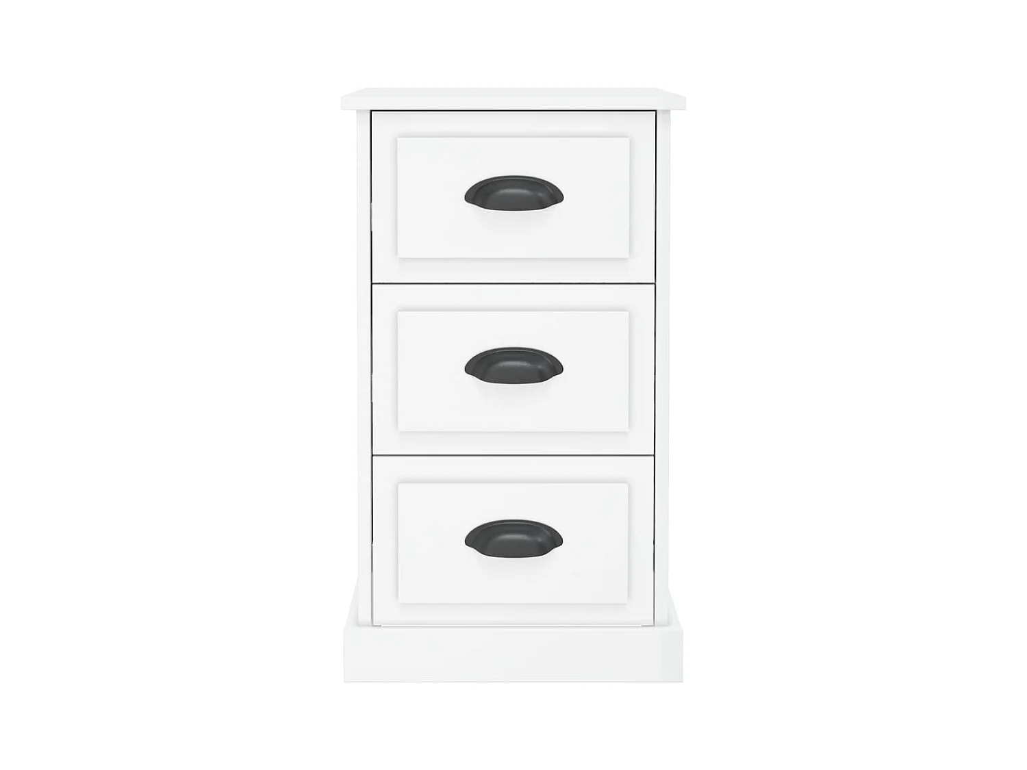 Table de chevet blanc brillant 39x39x67 cm bois d’ingénierie
