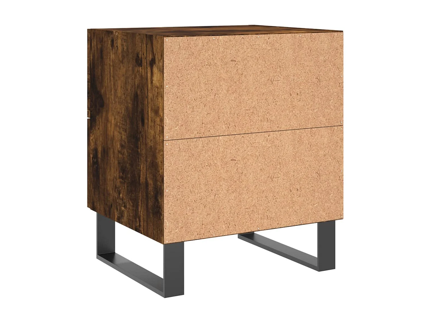 Tables de chevet 2pièces chêne fumé 40x35x47,5cm bois d’ingénierie