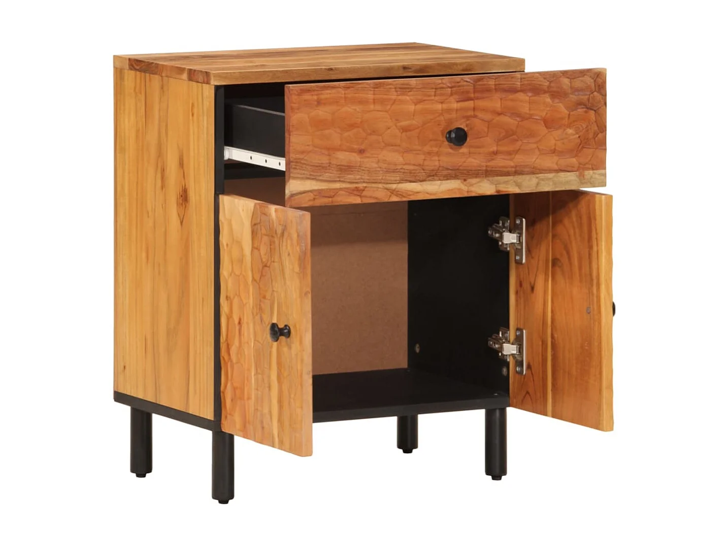 Mesa de cabeceira 50x33x60 cm madeira de acácia maciça