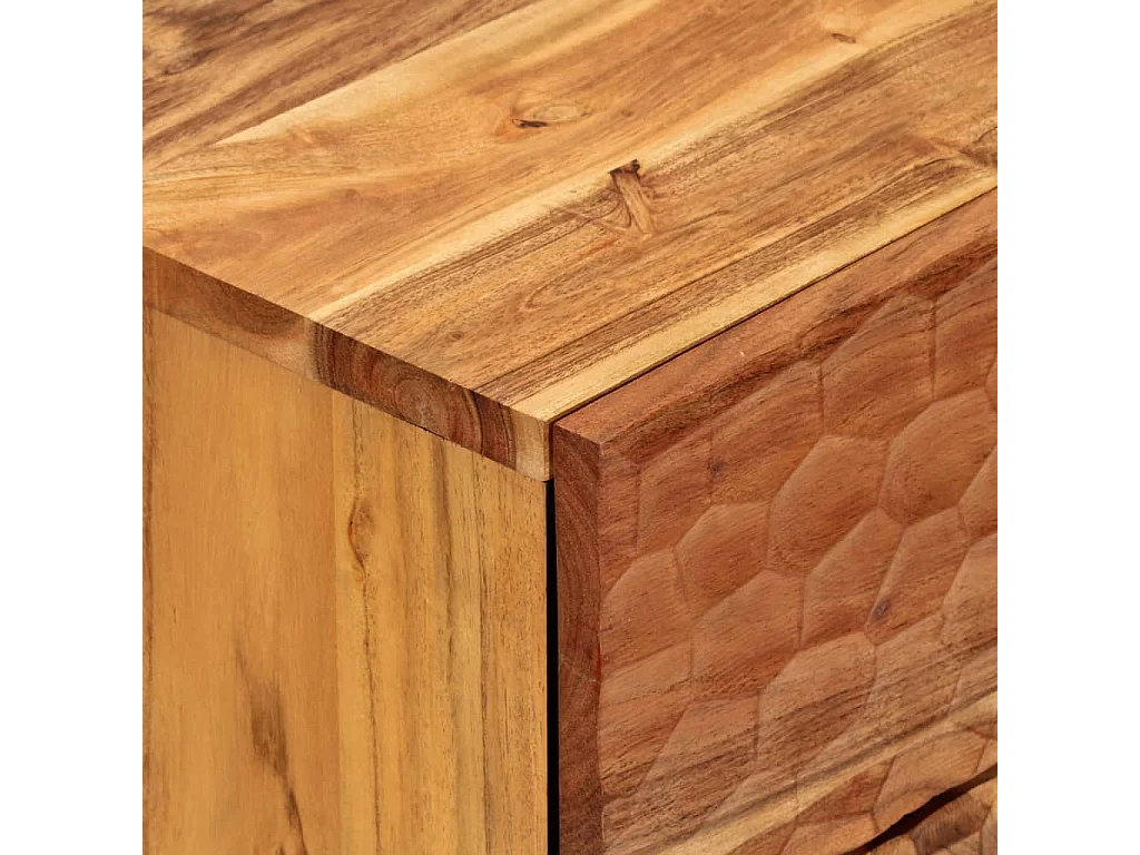 Mesa de cabeceira 50x33x60 cm madeira de acácia maciça