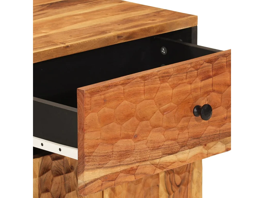 Mesa de cabeceira 50x33x60 cm madeira de acácia maciça