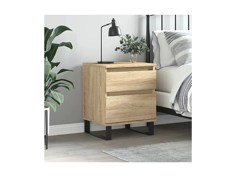 Table de chevet chêne sonoma 40x35x50 cm bois d’ingénierie