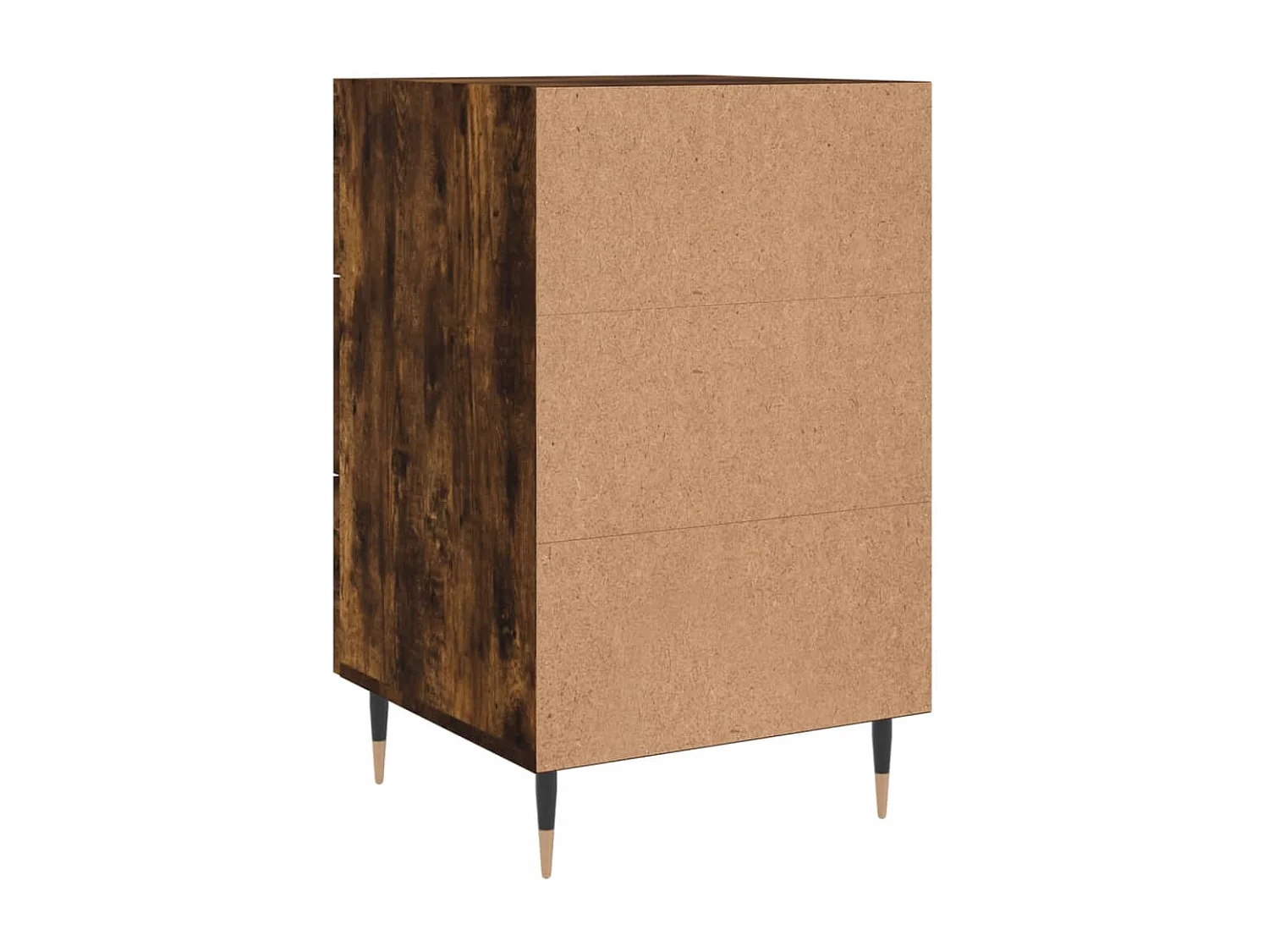 Table de chevet chêne fumé 40x40x66 cm bois d'ingénierie