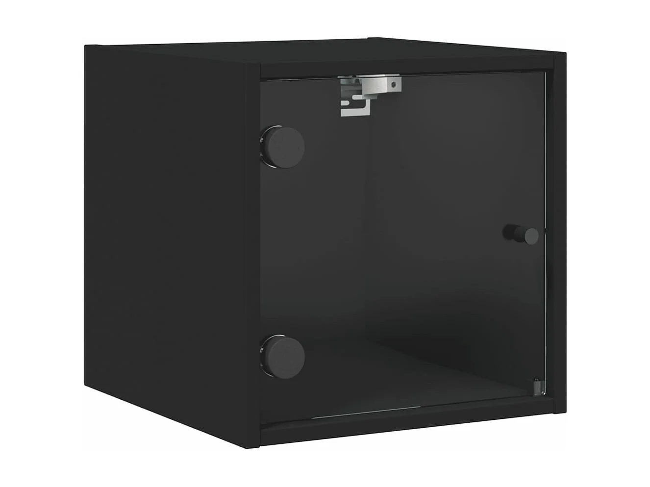 Nachtkastjes met glazen deuren 2 st 35x37x35 cm zwart