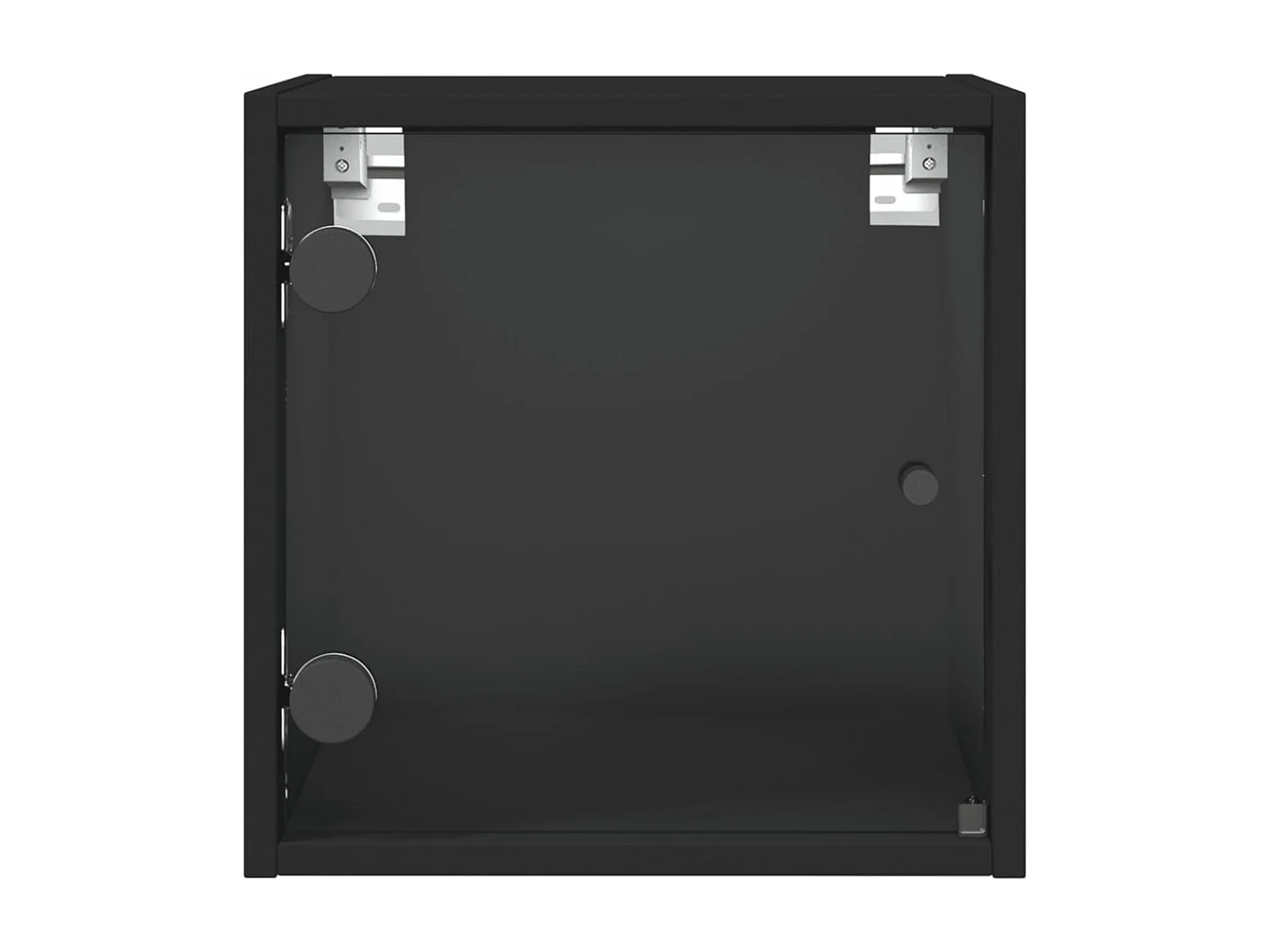 Nachtkastjes met glazen deuren 2 st 35x37x35 cm zwart