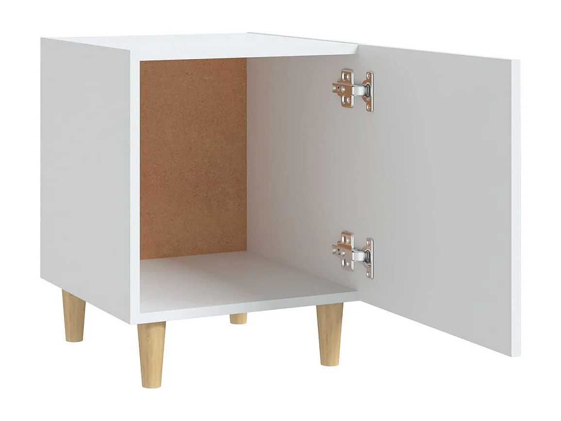 Mesa de cabeceira derivados de madeira branco