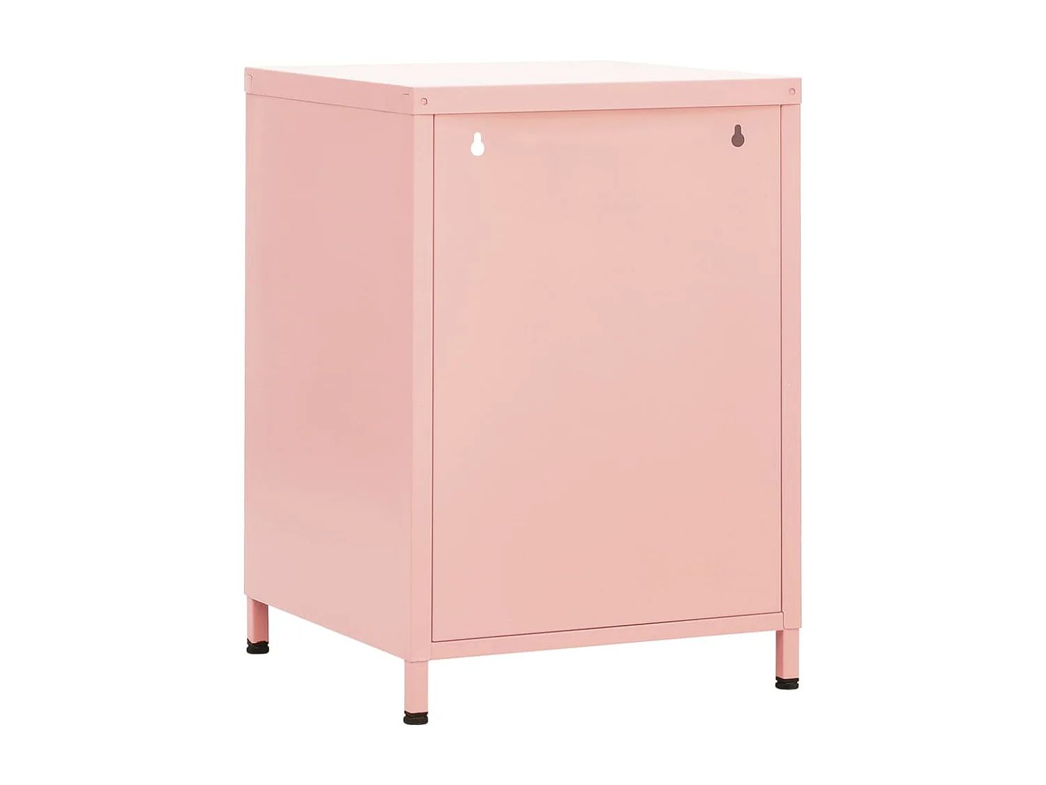 Mesa de cabeceira 35x35x51 cm aço rosa