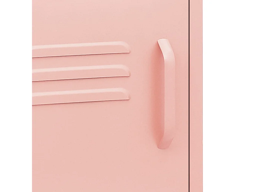 Mesa de cabeceira 35x35x51 cm aço rosa