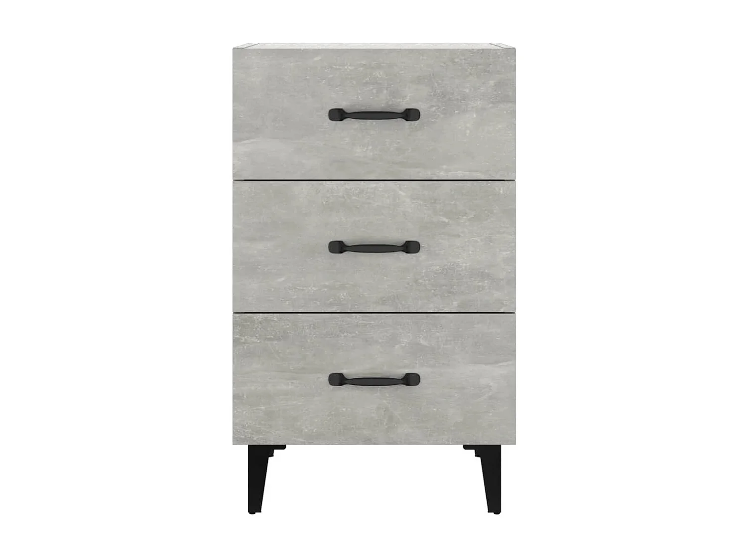 Table de chevet gris béton 40x40x66 cm bois d'ingénierie