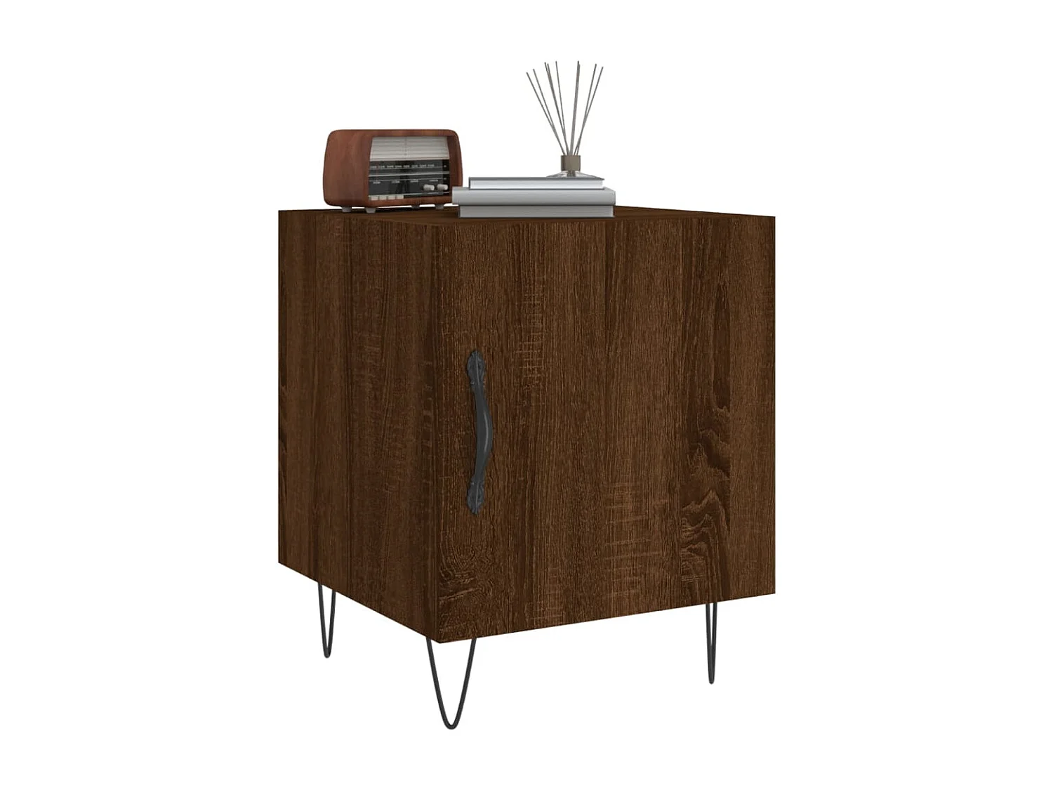 Table de chevet chêne marron 40x40x50 cm bois d’ingénierie