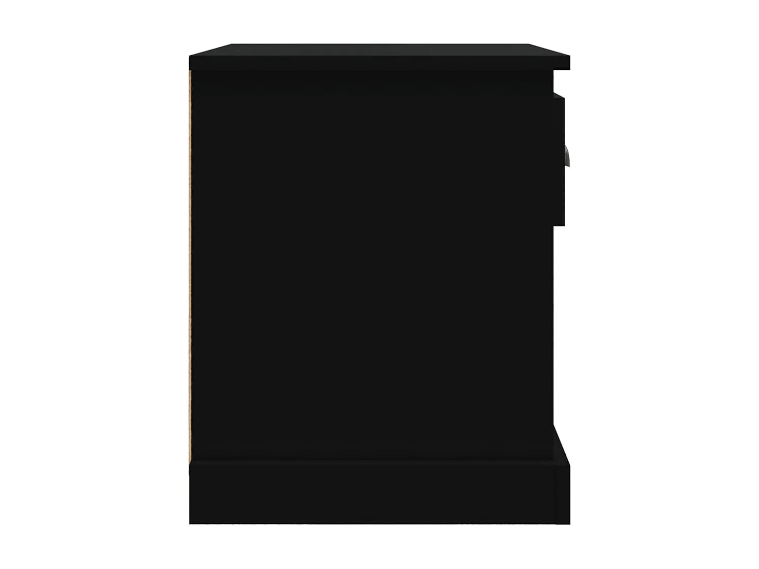 Table de chevet noir 39x39x47,5 cm bois d’ingénierie