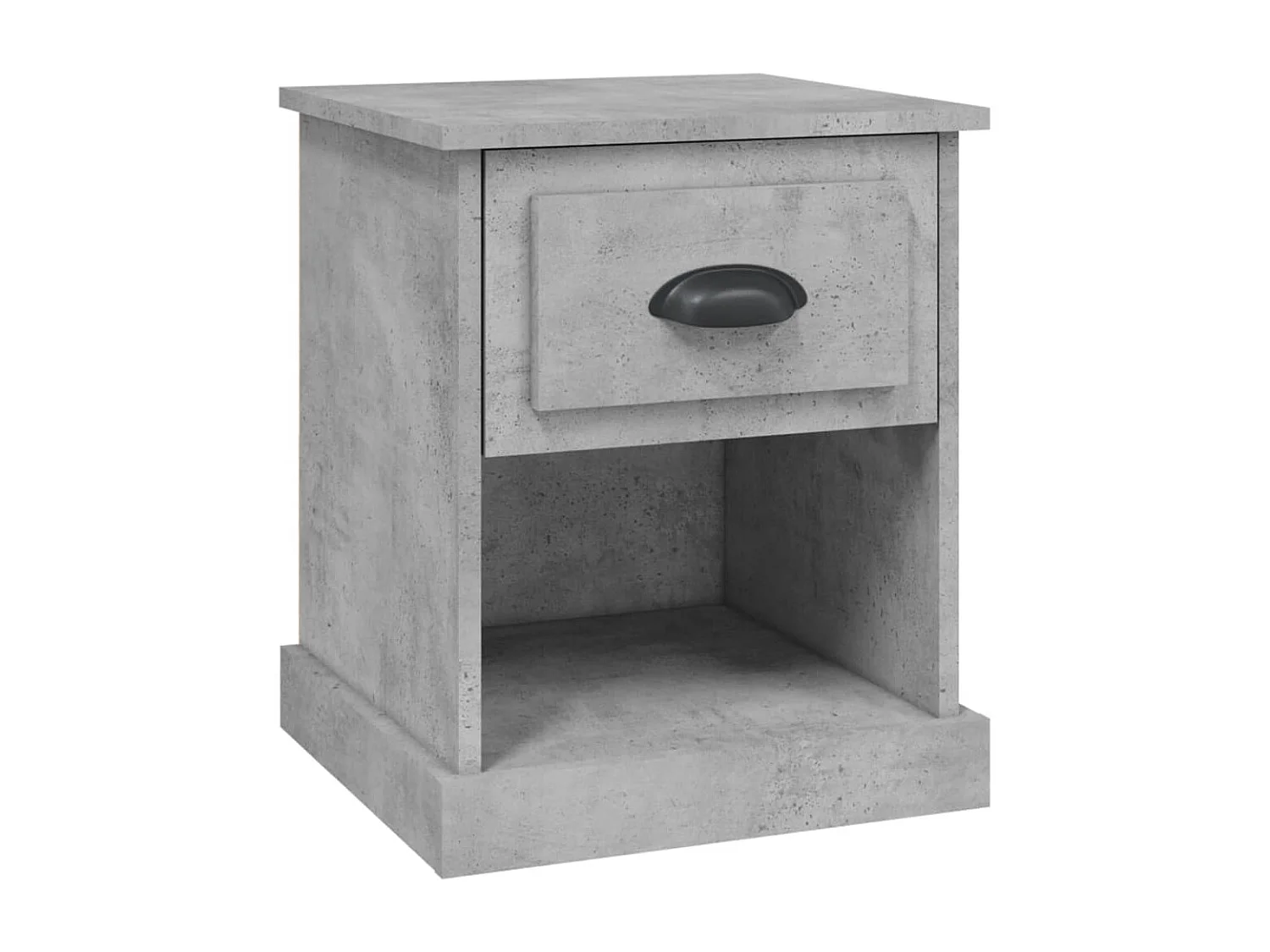 Nachtkastje 39x39x47,5 cm bewerkt hout betongrijs