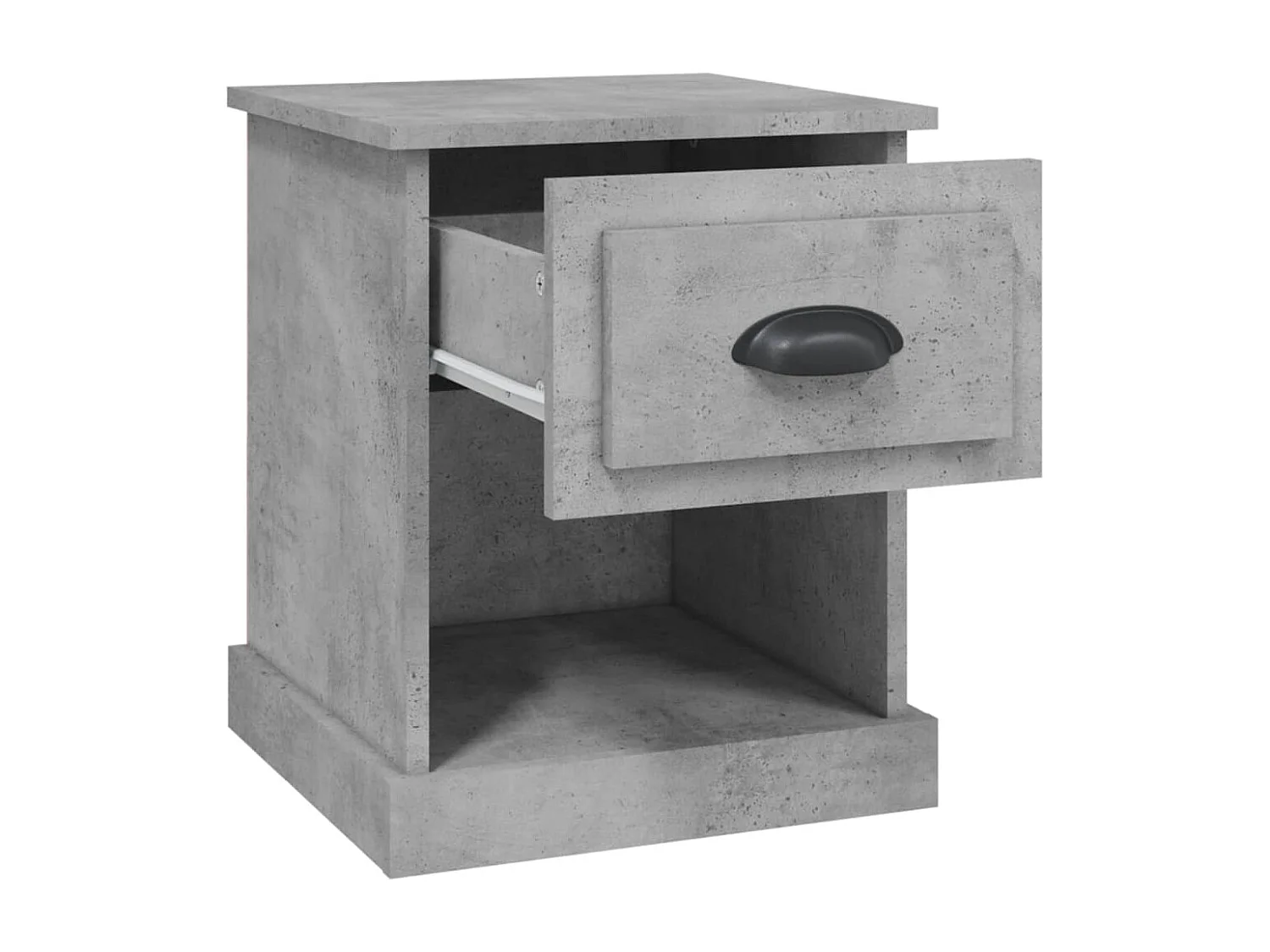 Nachtkastje 39x39x47,5 cm bewerkt hout betongrijs