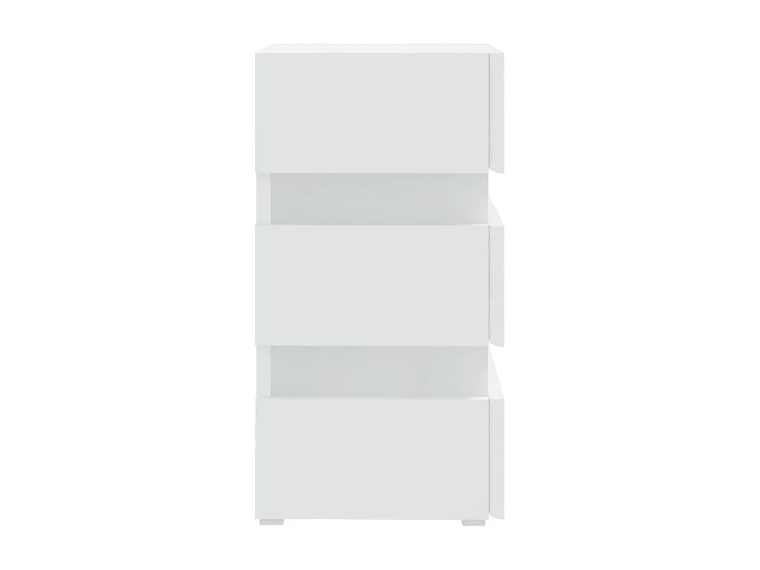 Table de chevet à LED Blanc 45x35x67 cm Bois d'ingénierie