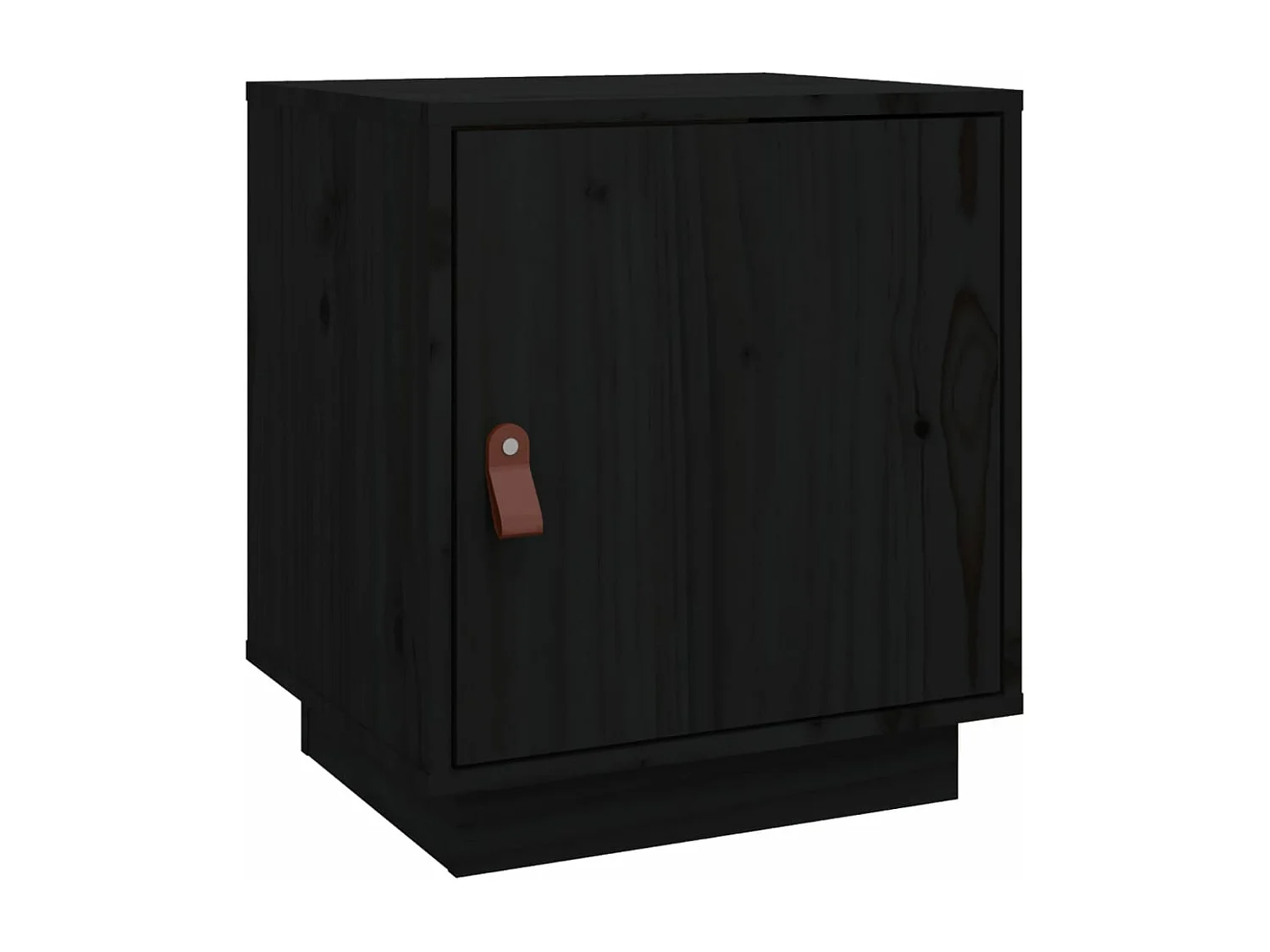 Table de chevet Noir 40x34x45 cm Bois de pin solide