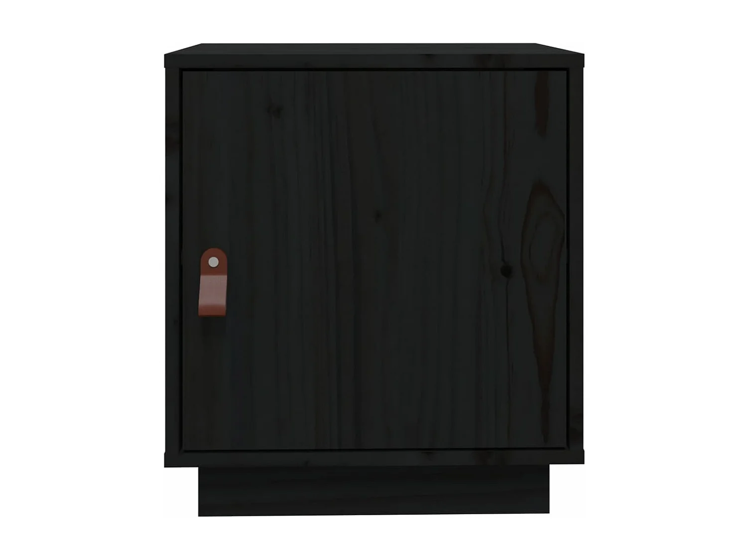 Table de chevet Noir 40x34x45 cm Bois de pin solide