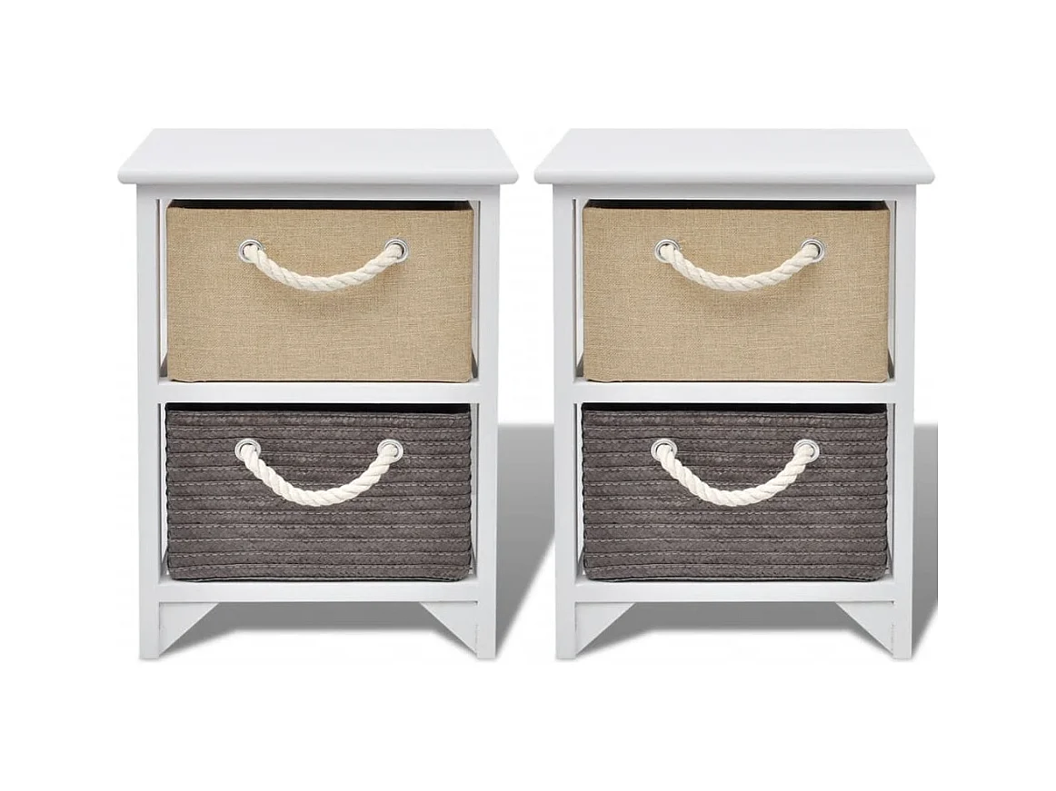 Table de chevet 2 pièces Bois