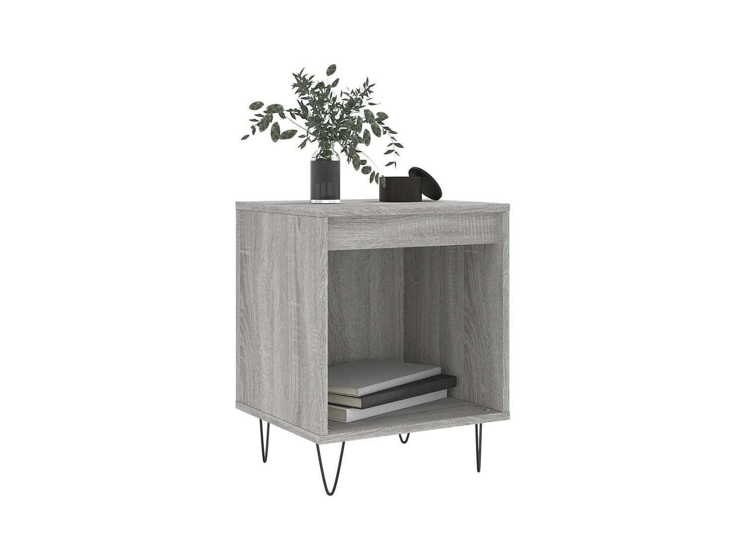 Nachtkastjes 2 st 40x35x50 cm bewerkt hout grijs sonoma eiken