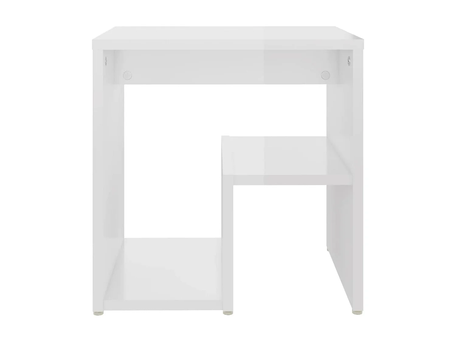 Table de chevet Blanc brillant 40x30x40 cm Aggloméré