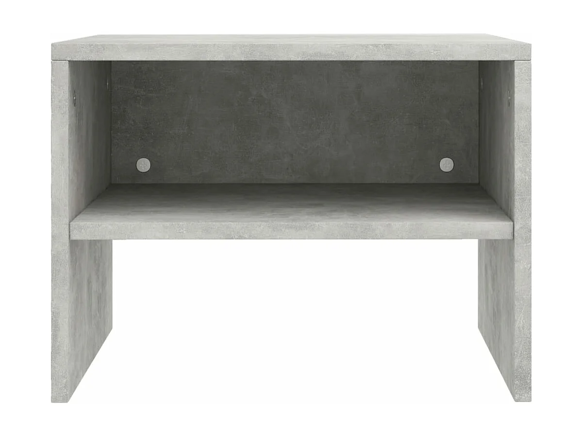 2 pièces Tables de chevet Gris béton 40 x 30 x 30 cm Aggloméré