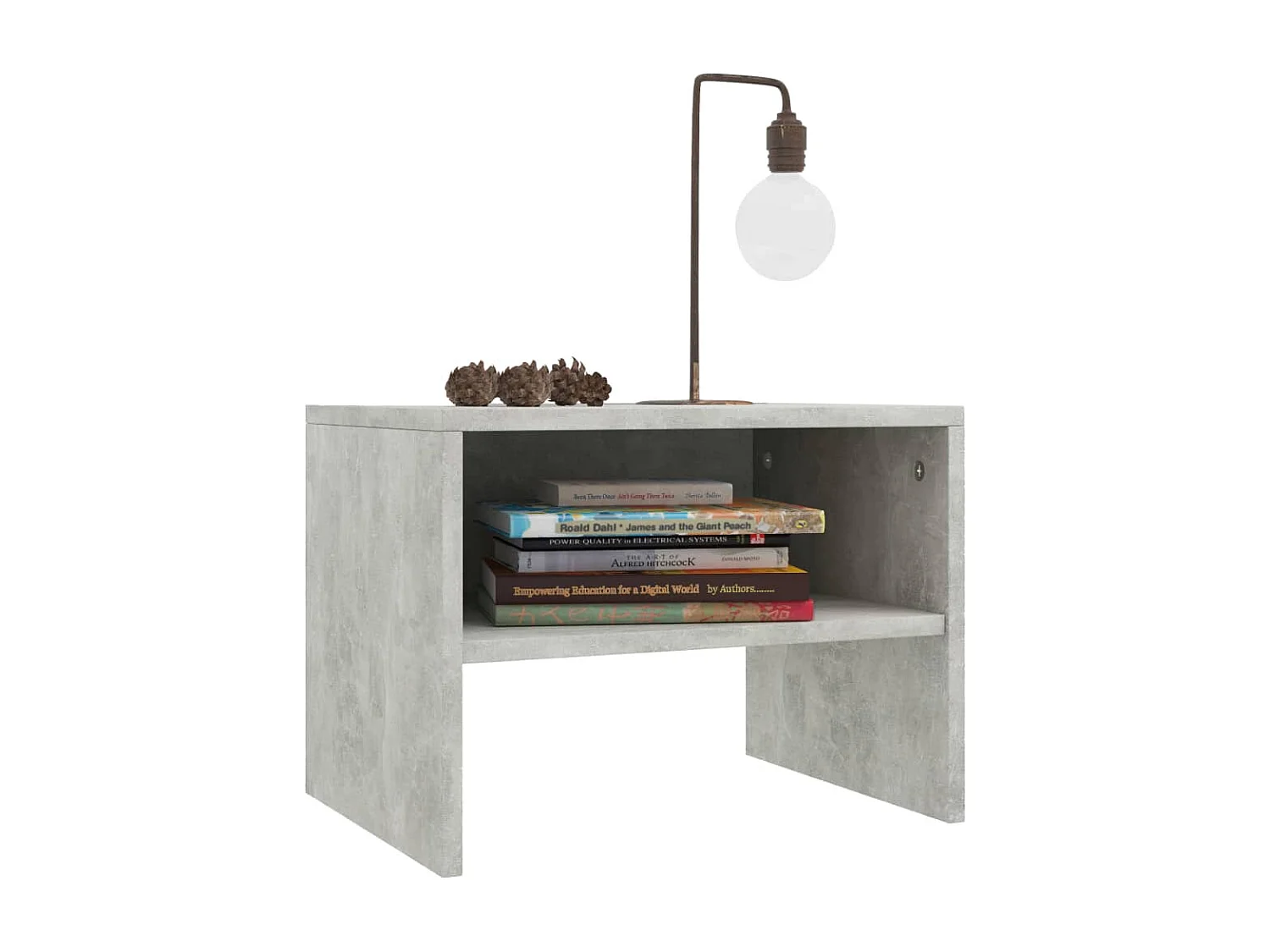 2 pièces Tables de chevet Gris béton 40 x 30 x 30 cm Aggloméré