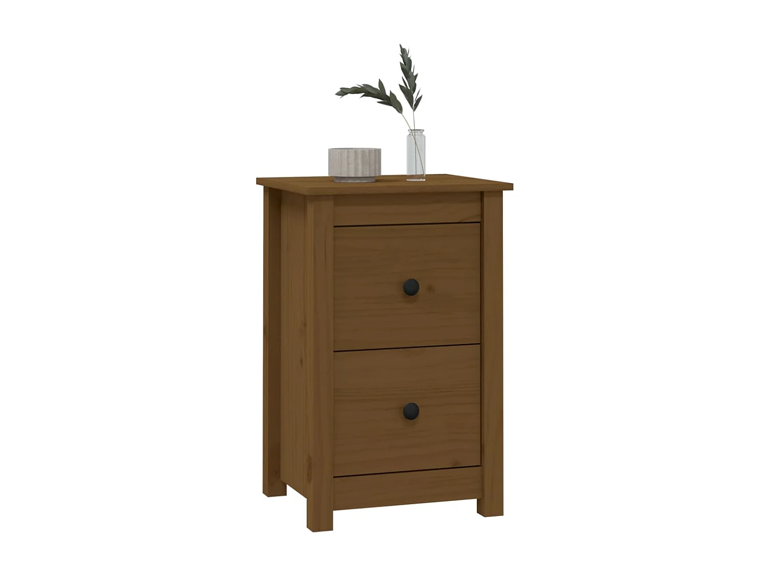 Tables de chevet 2 pièces Marron miel 40x35x61,5 cm Pin solide