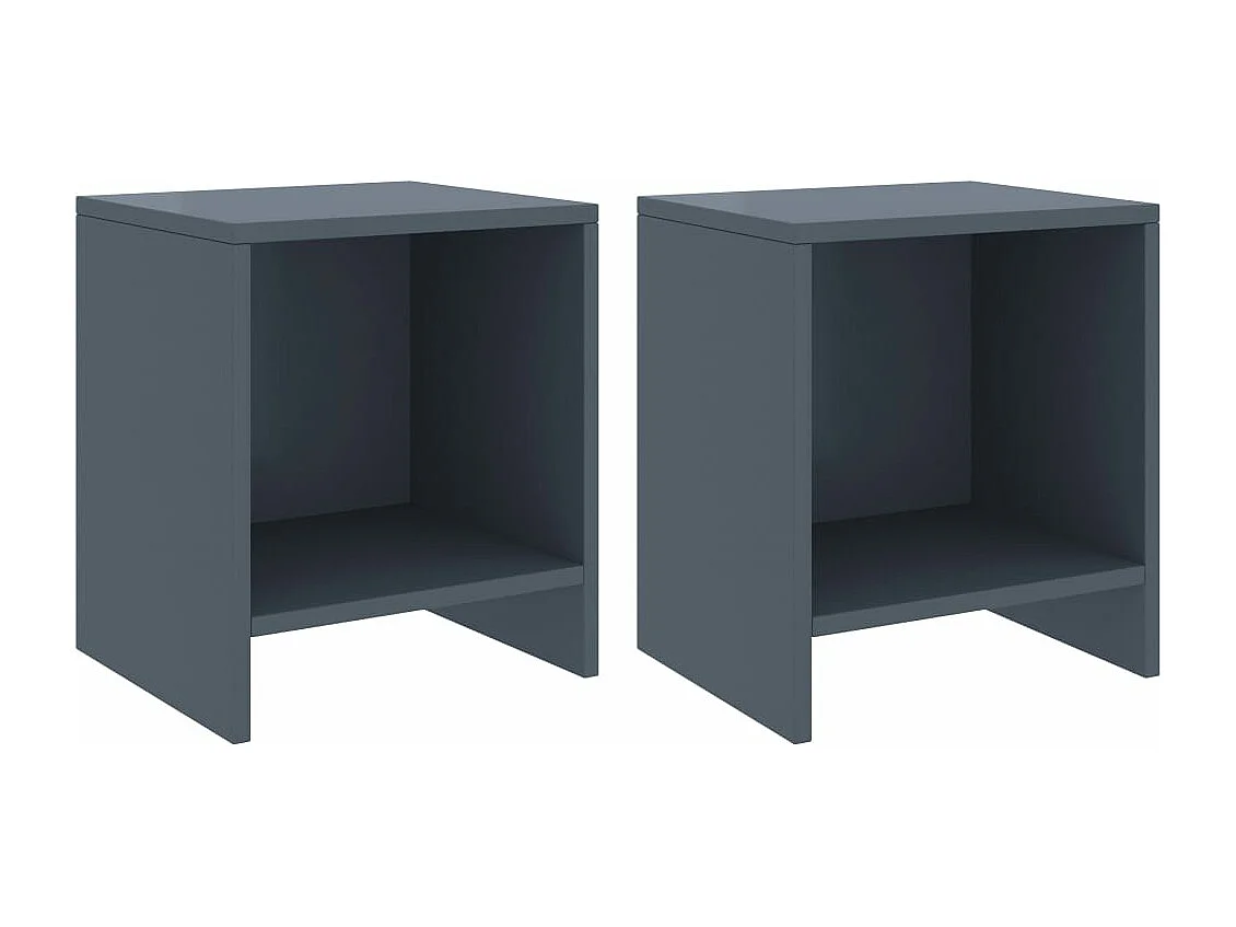 Mesas de cabeceira 2 peças 35x30x40cm pinho maciço cinzento-claro