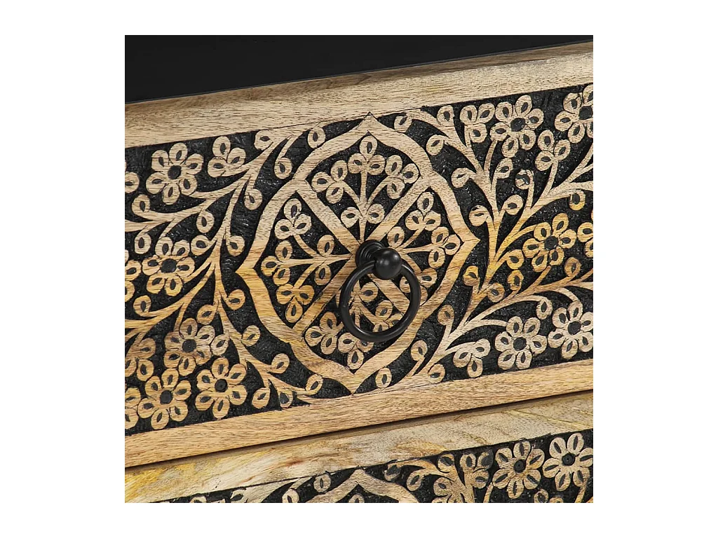 Table de chevet 50x33x60 cm bois de manguier massif