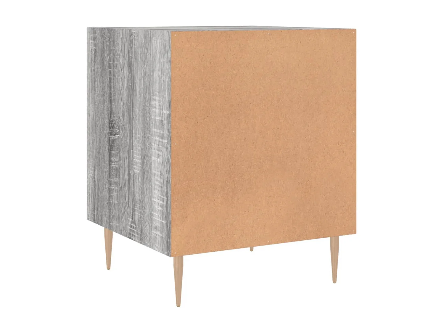 Mesa cabeceira 40x40x50 cm derivados de madeira cinzento sonoma