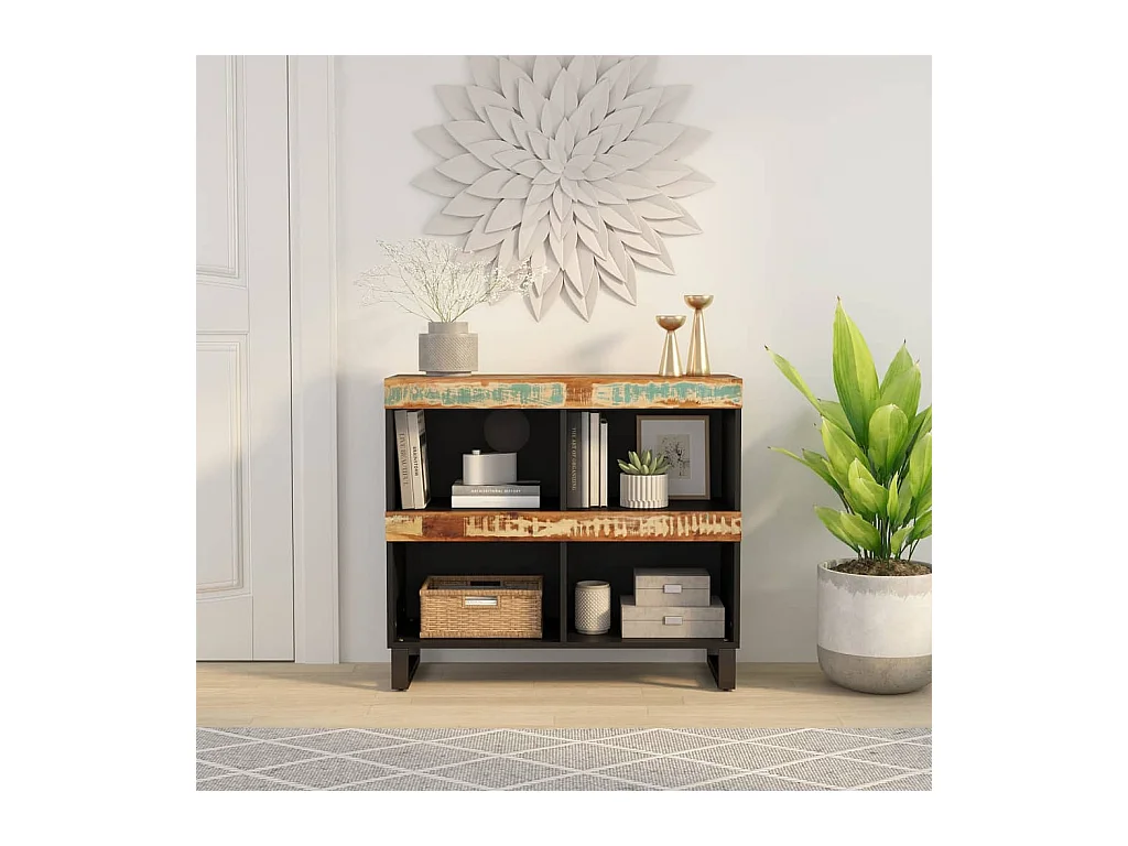 Armoire latérale 85x33x75 cm bois massif de récupération